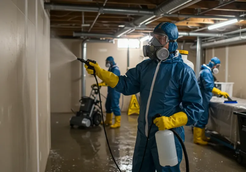 Basement Sanitization and Antimicrobial Treatment process in Wardsville, MO