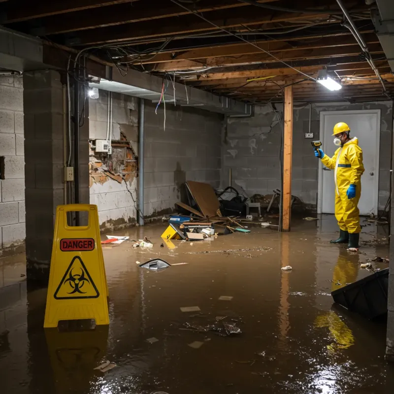 Flooded Basement Electrical Hazard in Wardsville, MO Property